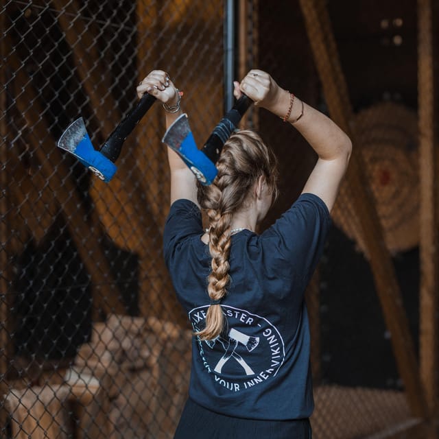 Axe Throwing Experience - Games, Trick Shots, and Friendly Tournament Energy