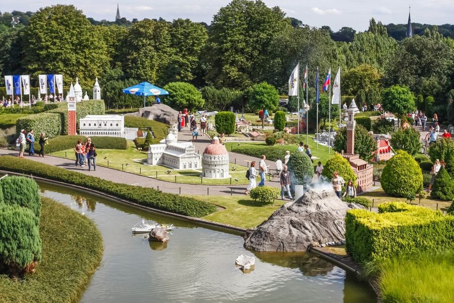 Brussels: Entry Ticket to Mini-Europe - Icon scenes and mini mayhem: volcanoes to rockets to Vikings
