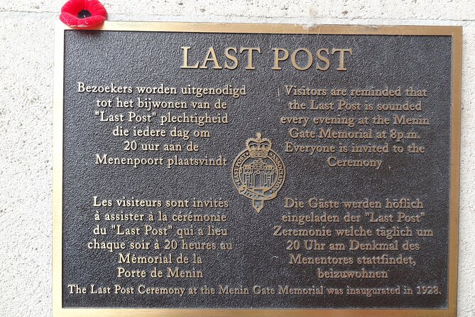 Flanders World War I Battlefields Private Tour from Brussels - Hill 60 craters, Tyne Cot Cemetery, and the names of the missing
