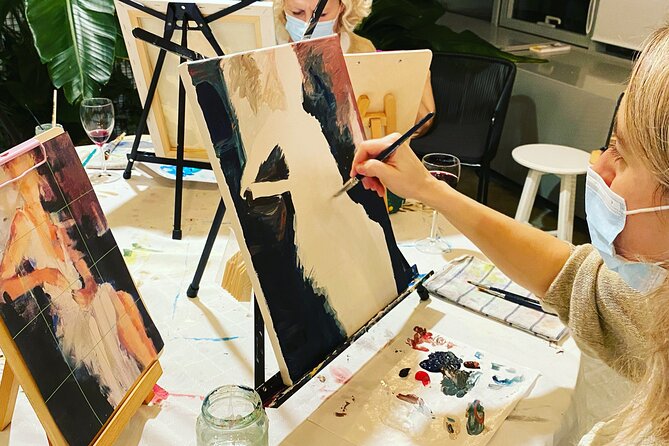 Wine and Painting Workshop Experience in Brussels - What happens during the 3-hour wine and painting session